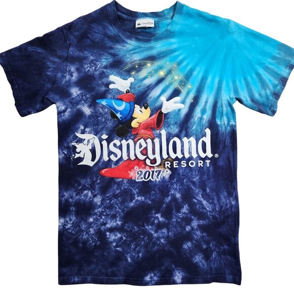Disneyland Resort 2017 Tie-Dye T-Shirt With Sorcerer Mickey, Women's Small - Picture 2 of 8